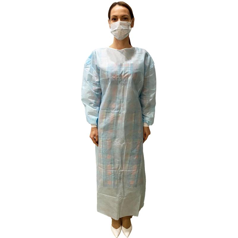 Халат хирург. стер, рук.манж, дл.140 см, р.50-52, пл.40, смс, 1шт