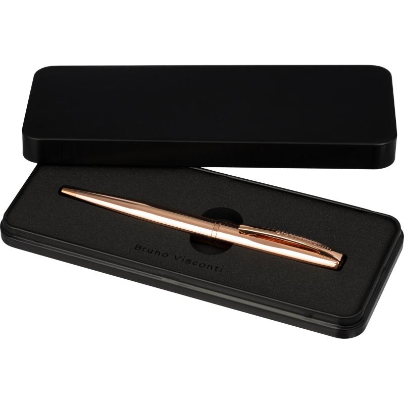 Ручка шариковая автомат. SIENNA 1мм,синяя,корп.роз золото,в фут. 20-0356/13