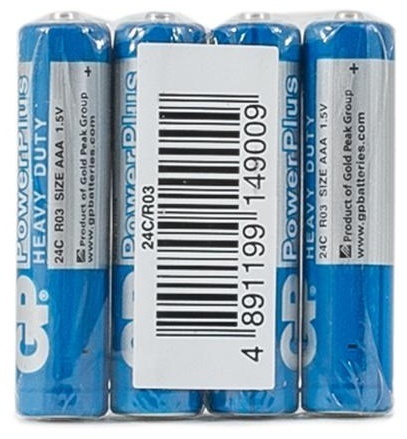 Батарейка GP PowerPlus AAA (R03) 24G солевая, OS4