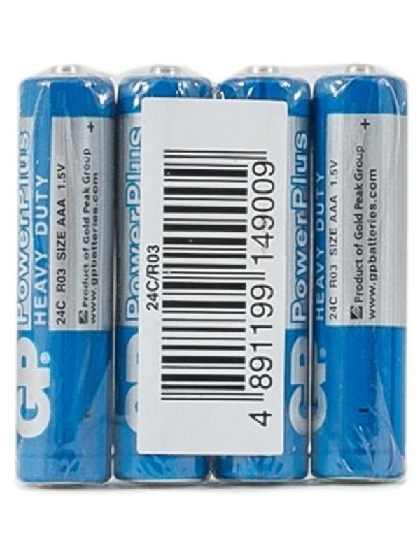 Батарейка GP PowerPlus AAA (R03) 24G солевая, OS4