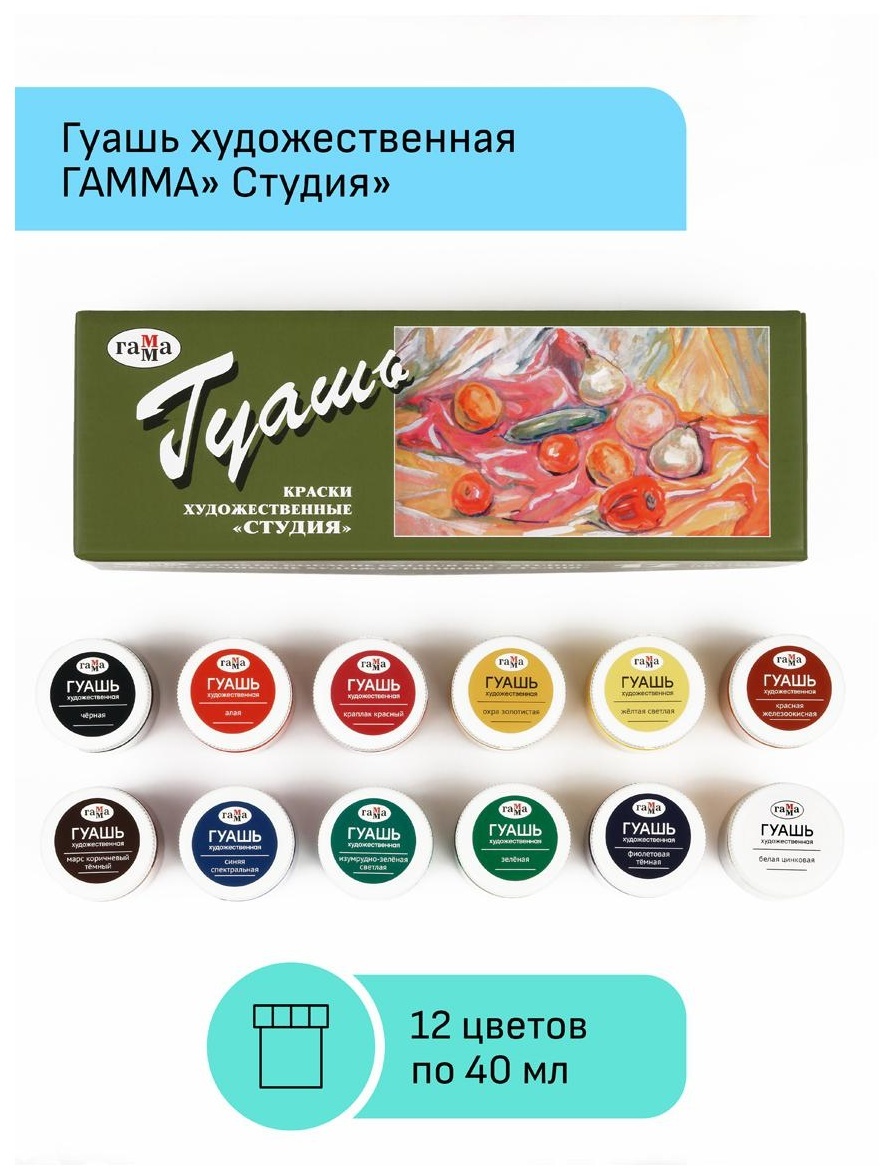 Гуашь художественная Гамма 