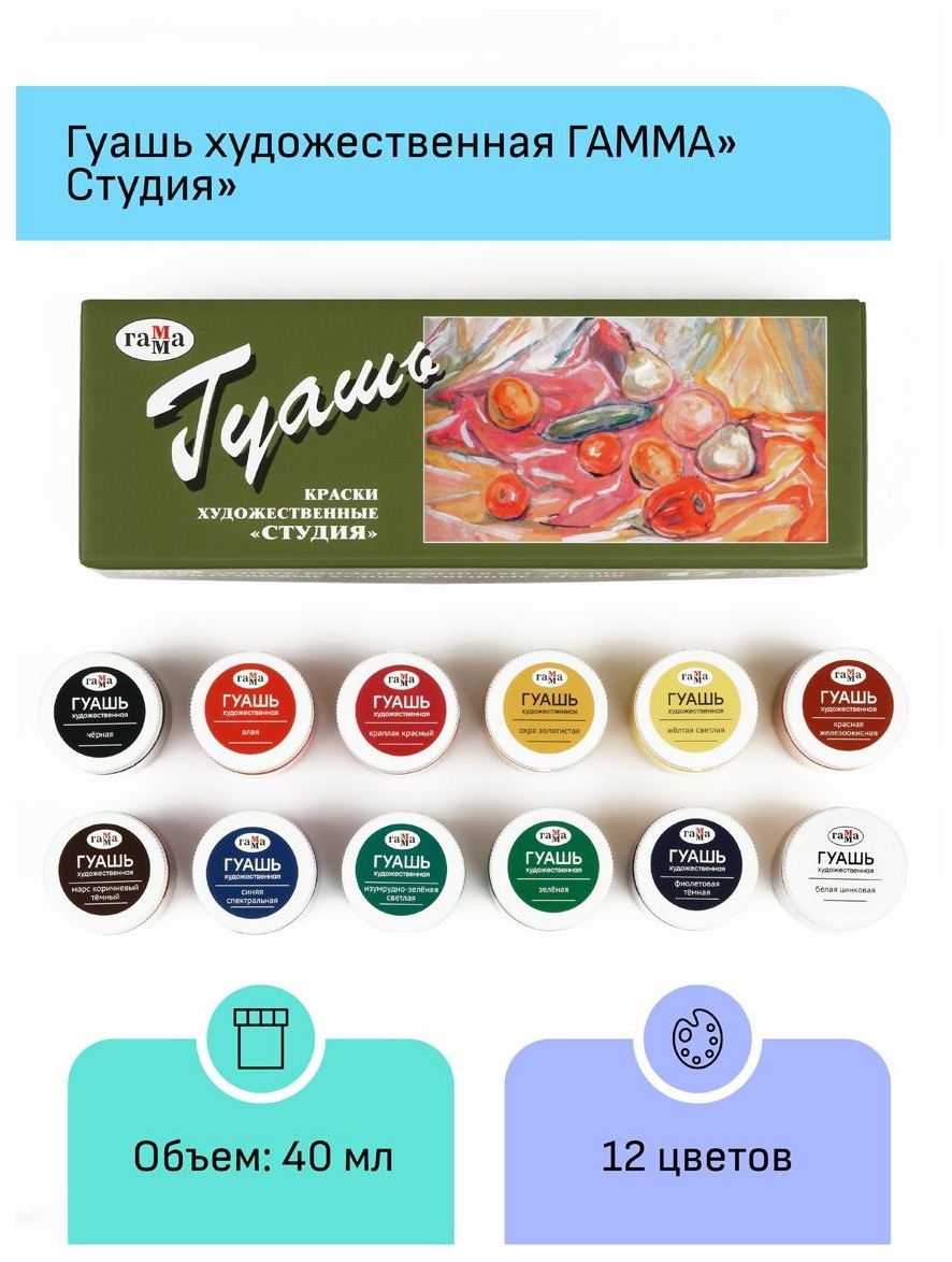 Гуашь художественная Гамма 