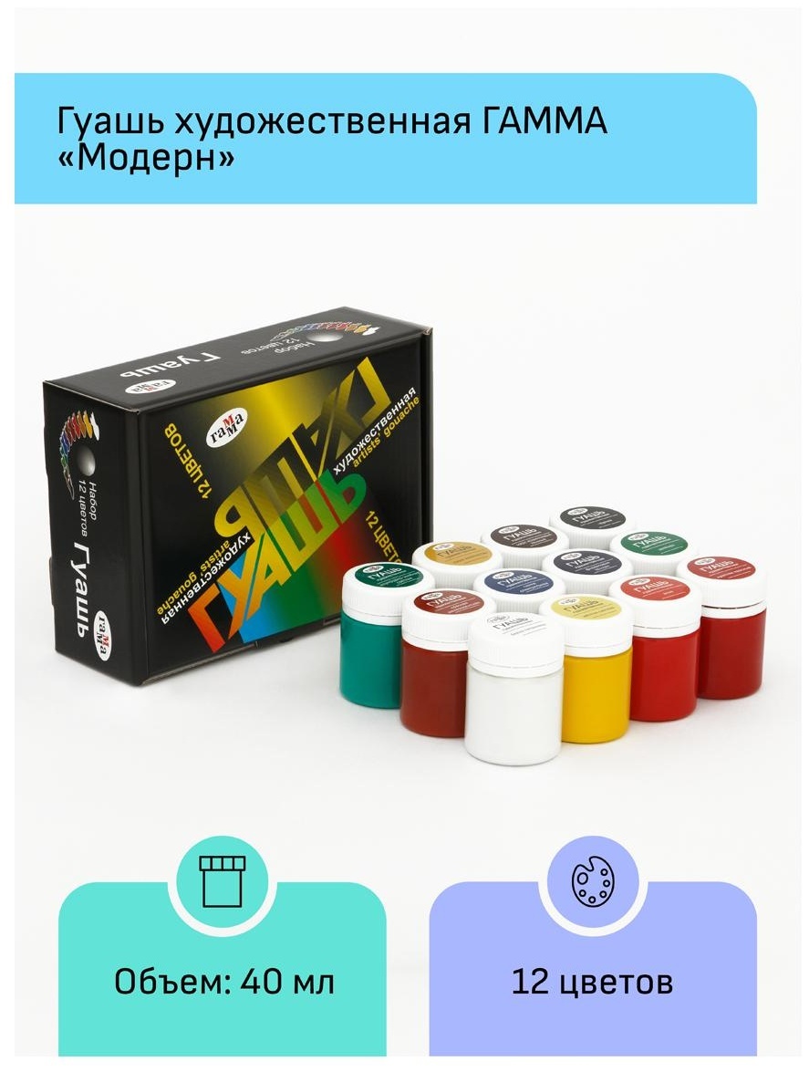 Гуашь художественная Гамма 