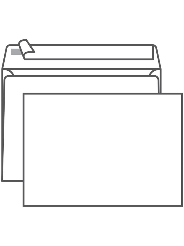 Конверт C5, Ряжская печатная фабрика, 162*229мм, б/подсказа, б/окна, отр. лента