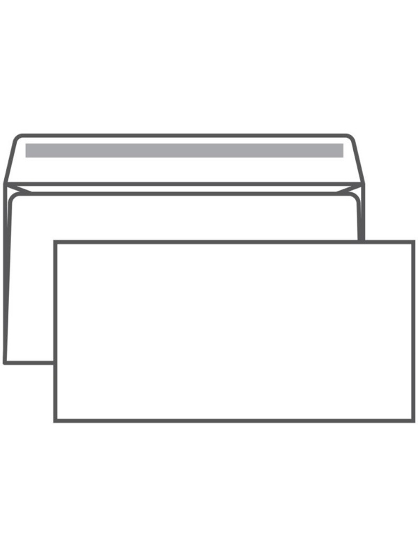 Конверт E65, Ряжская печатная фабрика, 110*220мм, б/подсказа, б/окна, кл. край