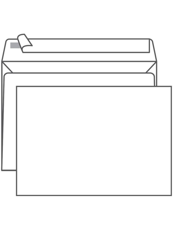 Конверт C4, Ряжская печатная фабрика, 229*324мм, б/подсказа, б/окна, отр. лента