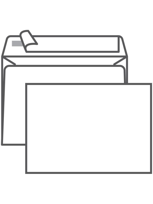 Конверт С6, Ряжская печатная фабрика, 114*162мм, б/подсказа, б/окна, отр. лента