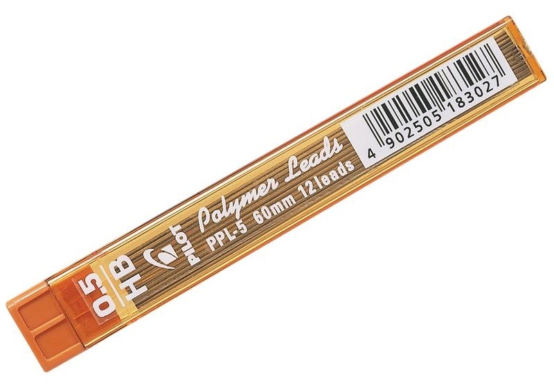 Грифели для механических карандашей Pilot, 12шт., 0,5мм, HB