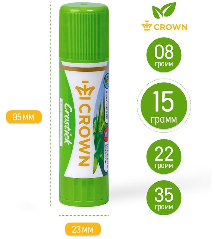 Клей-карандаш Crown 