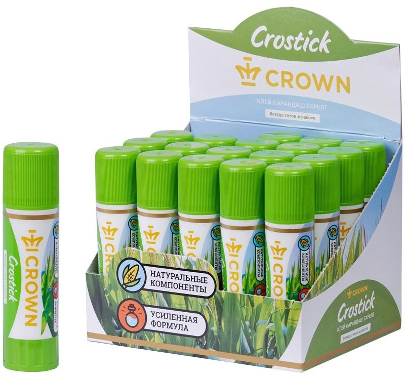 Клей-карандаш Crown 