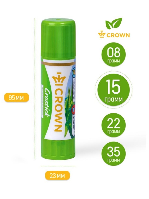 Клей-карандаш Crown 