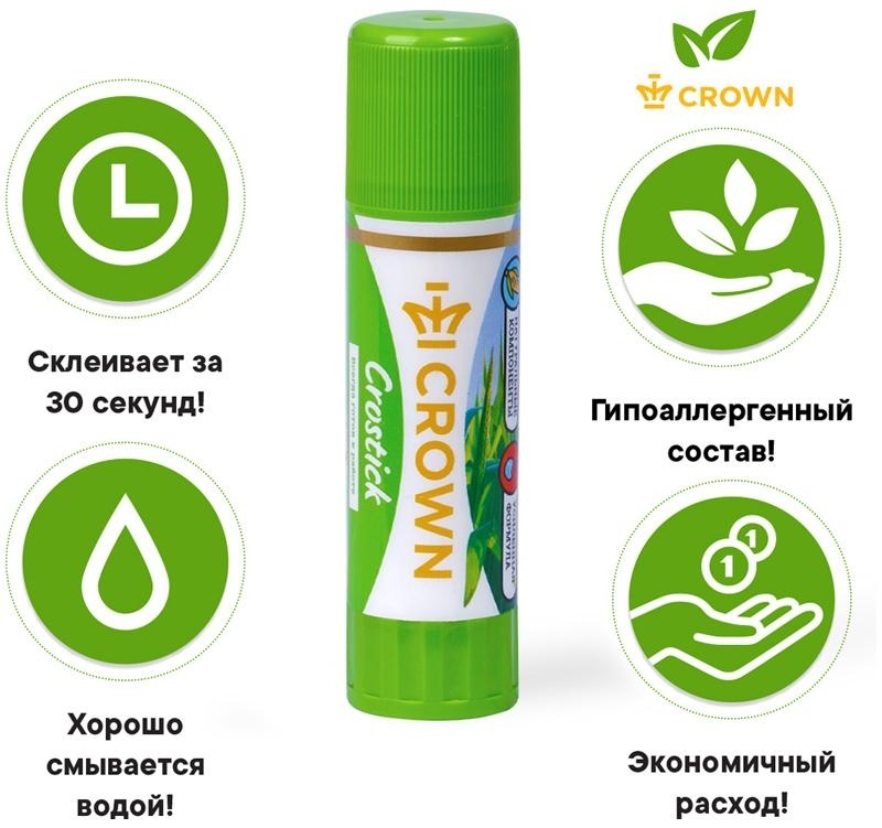 Клей-карандаш Crown 