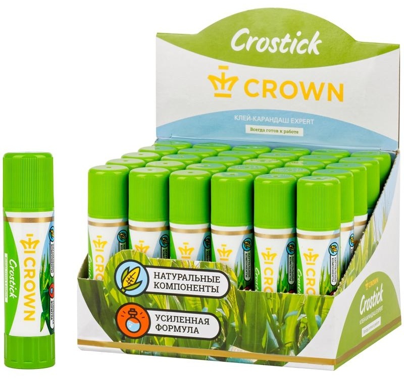 Клей-карандаш Crown 