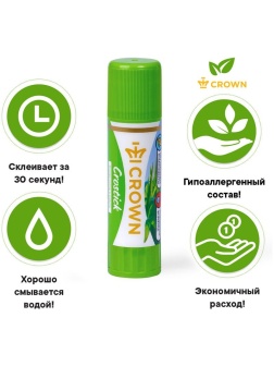 Клей-карандаш Crown 