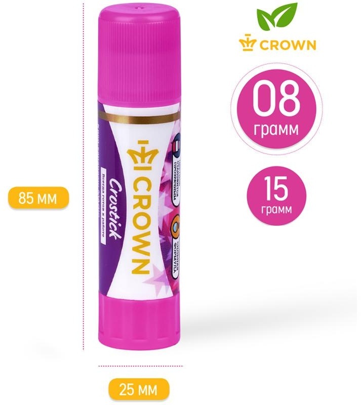 Клей-карандаш Crown 