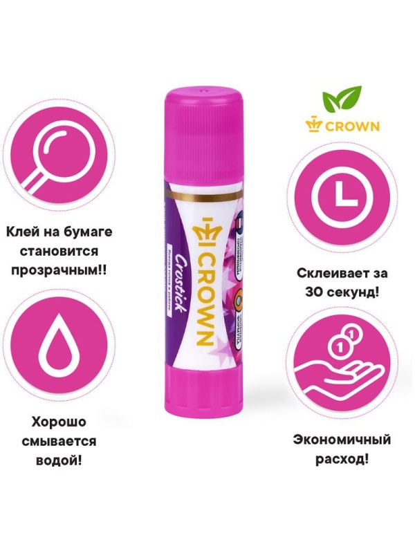 Клей-карандаш Crown 