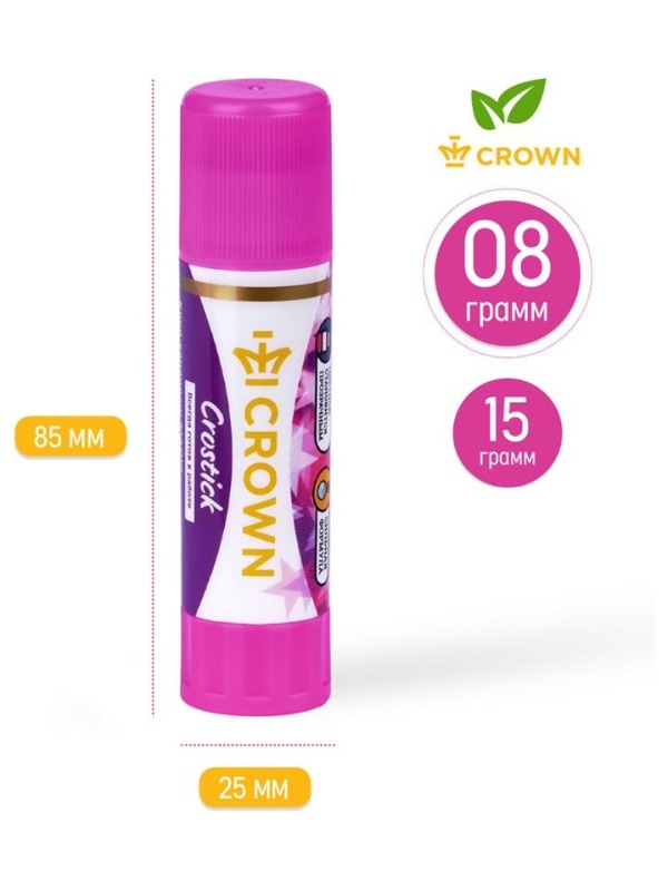 Клей-карандаш Crown 