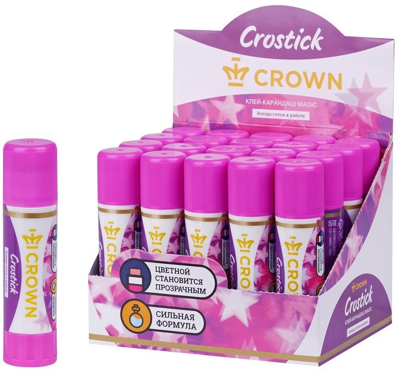 Клей-карандаш Crown 