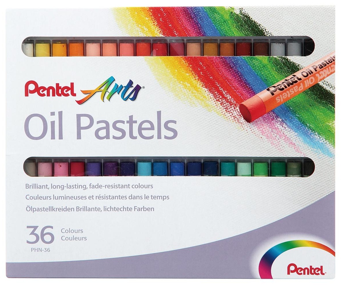 Пастель масляная Pentel, 36 цветов, картон. упаковка
