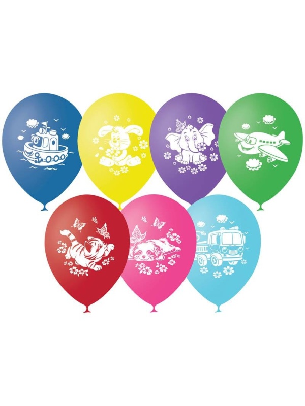 Воздушные шары,  50шт., М12/30см, ПатиБум 