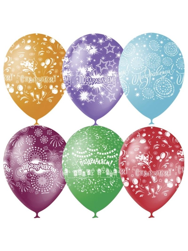 Воздушные шары,  25шт., M12/30см, ПатиБум 