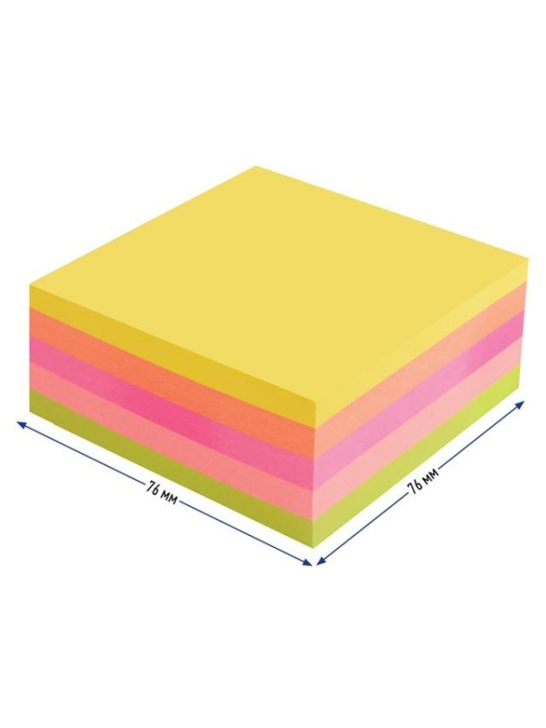 Самоклеящийся блок Berlingo, 76*76мм, 400л., 5 неоновых цветов