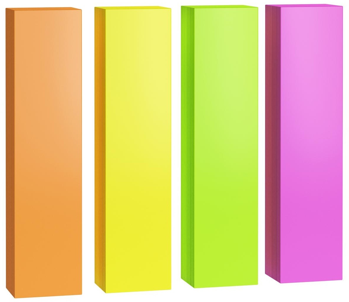 Флажки-закладки Berlingo, 12*50мм, 100л*4 неоновых цвета