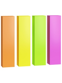 Флажки-закладки Berlingo, 12*50мм, 100л*4 неоновых цвета