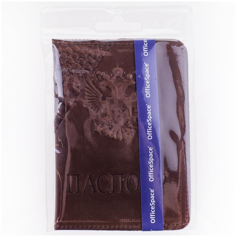 Обложка для паспорта OfficeSpace кожа, тиснение 