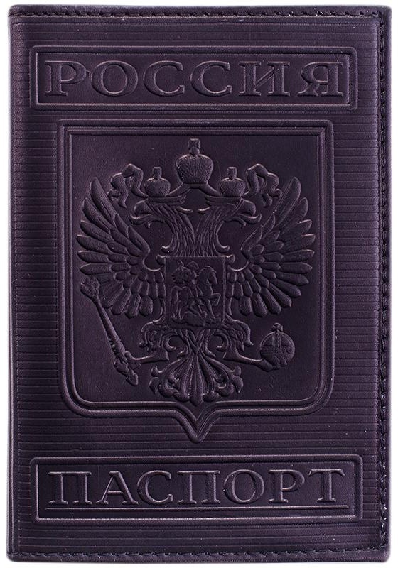 Обложка для паспорта OfficeSpace кожа, черный, тиснение 