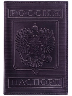 Обложка для паспорта OfficeSpace кожа, черный, тиснение 