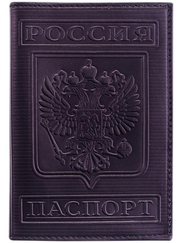Обложка для паспорта OfficeSpace кожа, черный, тиснение 