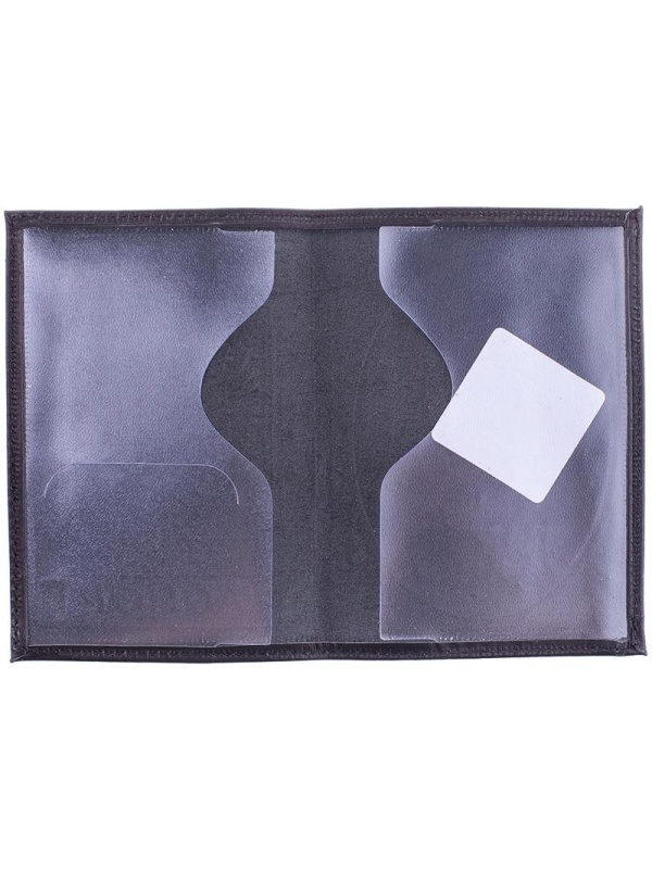 Обложка для паспорта OfficeSpace кожа, черный, тиснение 