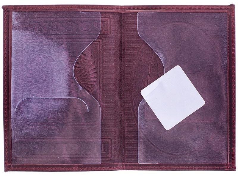 Обложка для паспорта OfficeSpace кожа, терракот, тиснение 