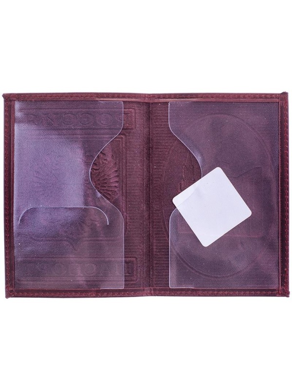 Обложка для паспорта OfficeSpace кожа, терракот, тиснение 