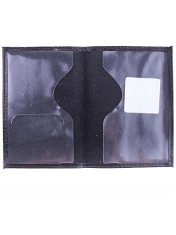 Обложка для паспорта OfficeSpace кожа, черный