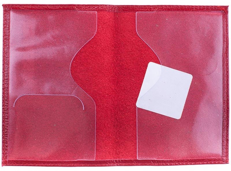 Обложка для паспорта OfficeSpace кожа, красный