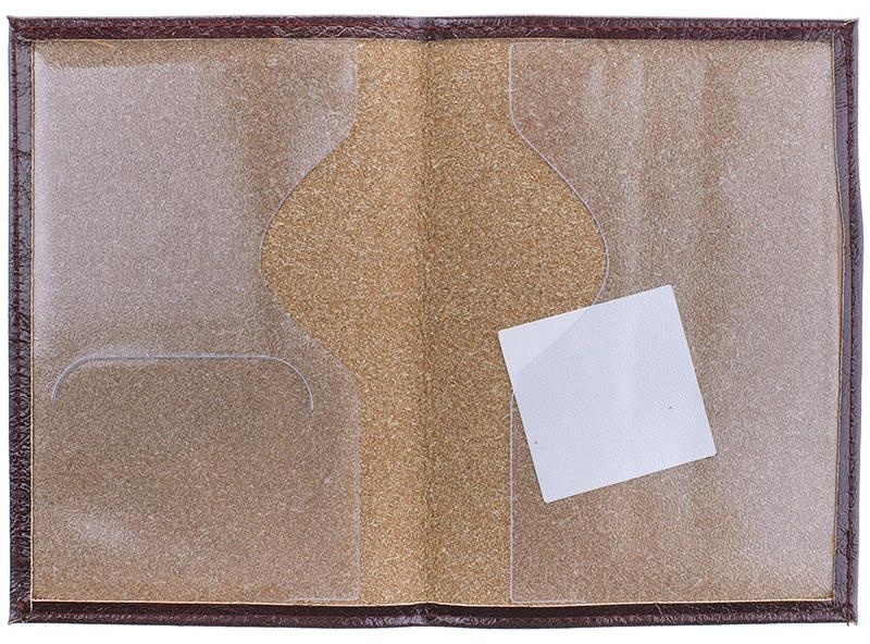 Обложка для паспорта OfficeSpace экокожа, бордо, тиснение золото 