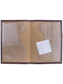 Обложка для паспорта OfficeSpace экокожа, бордо, тиснение золото 