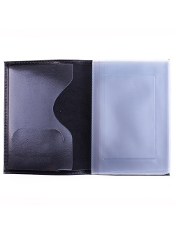 Обложка для автодокументов OfficeSpace кожа, черный