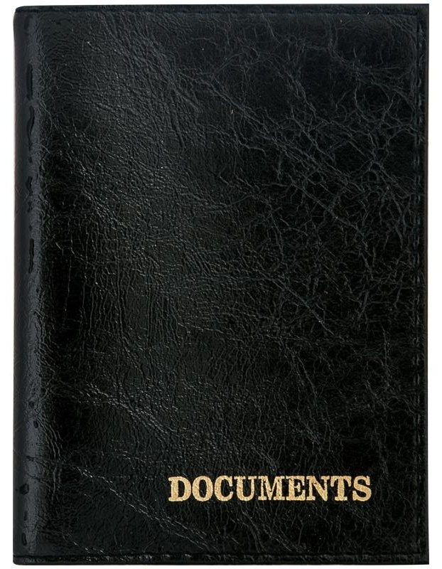 Обложка для автодокументов OfficeSpace экокожа, черный