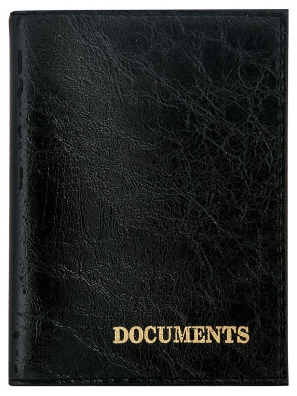 Обложка для автодокументов OfficeSpace экокожа, черный