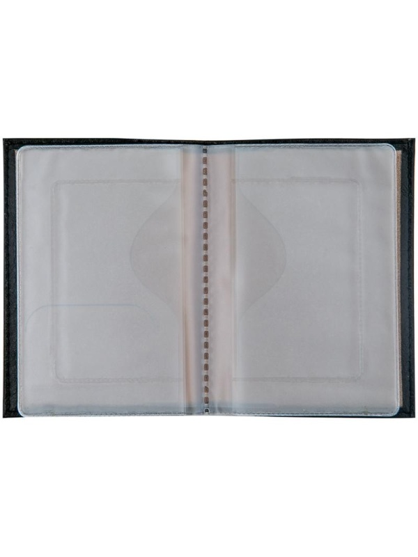 Обложка для автодокументов OfficeSpace экокожа, черный