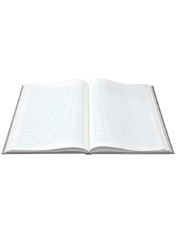 Книга учета OfficeSpace, А4, 80л., клетка, 200*290мм, твердый переплет 7БЦ, блок офсетный