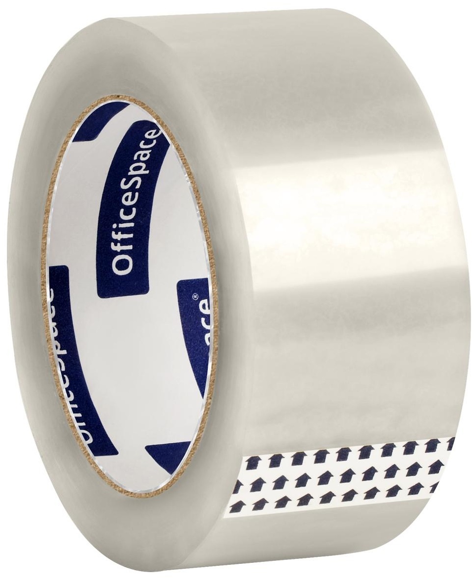 Клейкая лента упаковочная OfficeSpace, 48мм*100м, 45мкм, ШК