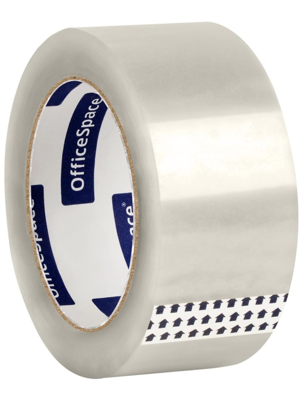 Клейкая лента упаковочная OfficeSpace, 48мм*100м, 45мкм, ШК