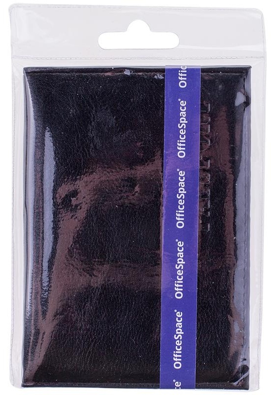 Обложка для паспорта OfficeSpace экокожа + изолон, с подкладом, черный