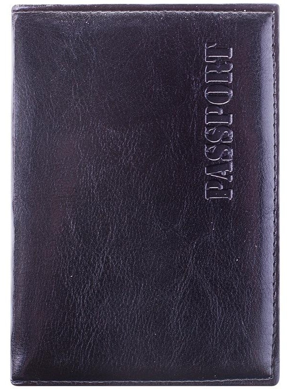 Обложка для паспорта OfficeSpace экокожа + изолон, с подкладом, черный