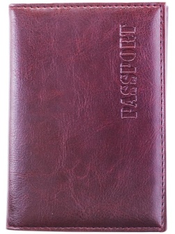 Обложка для паспорта OfficeSpace экокожа + изолон, с подкладом, коричневый