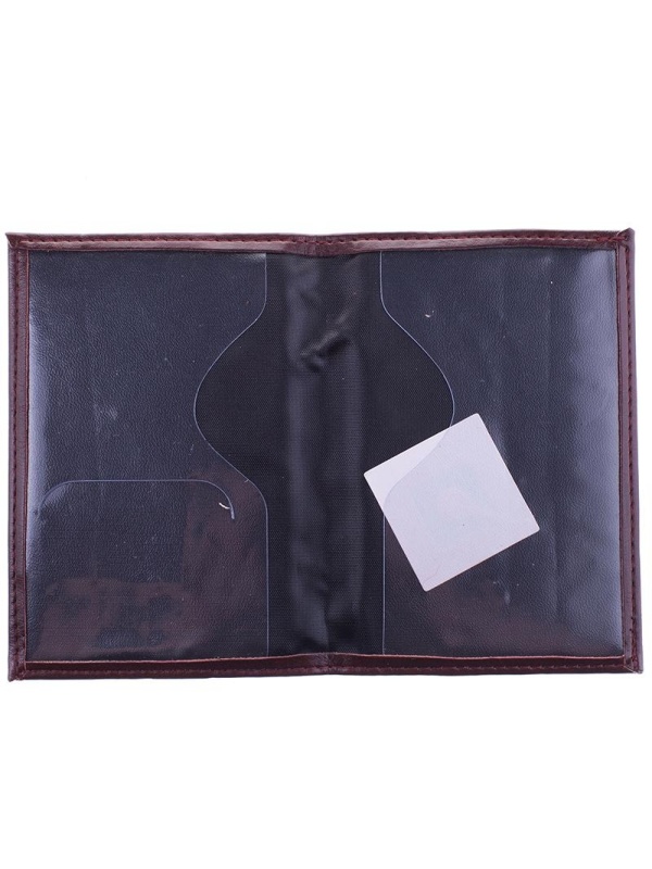 Обложка для паспорта OfficeSpace экокожа + изолон, с подкладом, коричневый